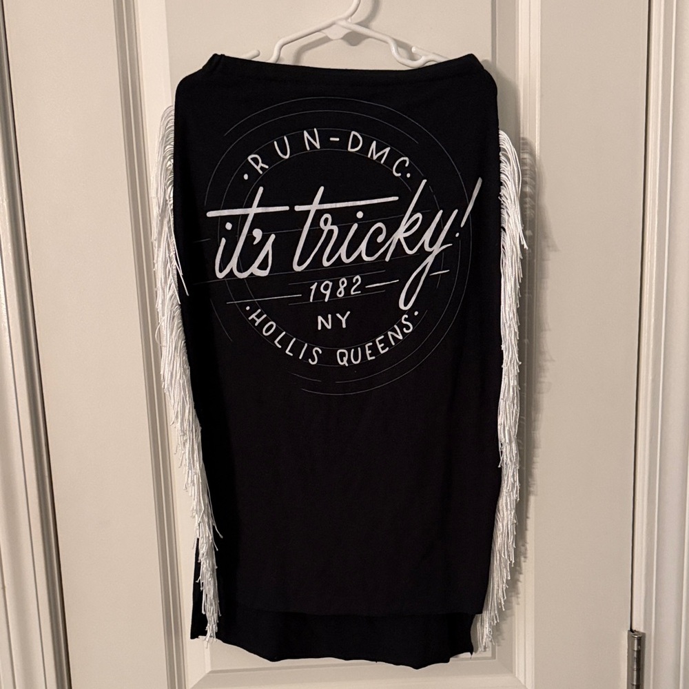 Strapless Black Kids Dress with Fringe